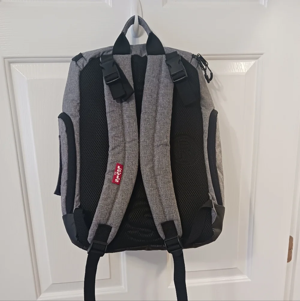 Levi's Black and Gray Men's Backpack